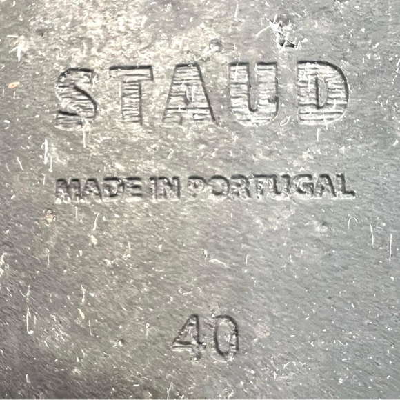 Staud Betty Rhinestone Black Leather Sporty Outdoor Sandals Womens 40 - Picture 13 of 14